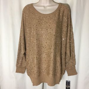 INC international concepts rhineston dolman sleeve